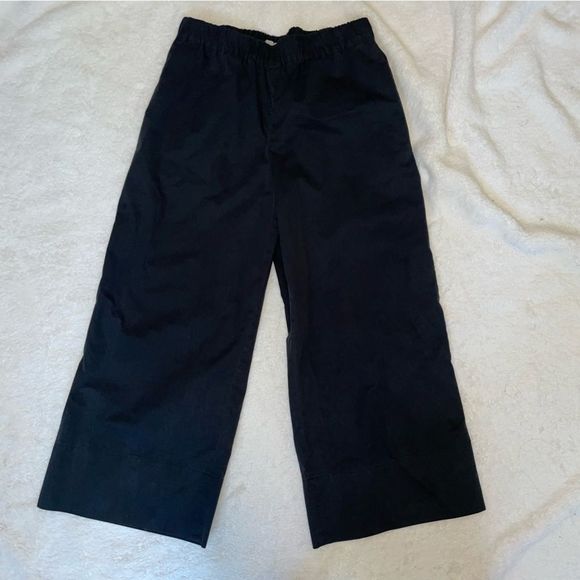 Everlane Pants - Everlane Wide Leg cropped black wide leg pants cotton 100%